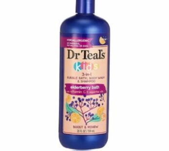 Dr Teals Bubble Bath Kids 3 In 1 Elderberry Bubble Bath Body Wash