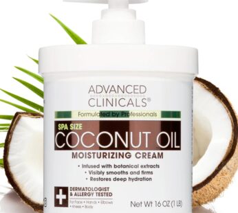 Advanced Clinicals Coconut Oil Cream | 16oz